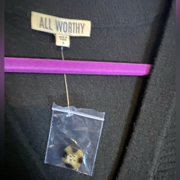 NWOT All Worthy by Hunter McGrady Black Button Down Cardigan Size S - Picture 14 of 14